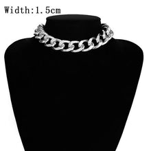 Load image into Gallery viewer, Punk Curb Cuban Choker Necklace - sparkle-resell
