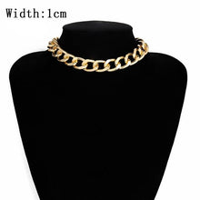 Load image into Gallery viewer, Punk Curb Cuban Choker Necklace - sparkle-resell