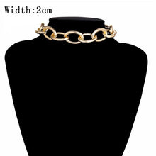 Load image into Gallery viewer, Punk Curb Cuban Choker Necklace - sparkle-resell