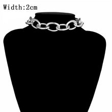 Load image into Gallery viewer, Punk Curb Cuban Choker Necklace - sparkle-resell