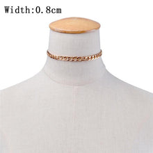 Load image into Gallery viewer, Punk Curb Cuban Choker Necklace - sparkle-resell