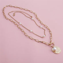 Load image into Gallery viewer, Pearl Coin Pendant Choker Necklace - sparkle-resell
