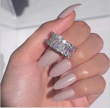 Load image into Gallery viewer, 925 Sterling Silver Full Round Shape Bridal Ring - sparkle-resell