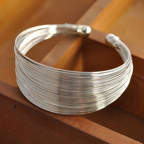 Multilayer Open Wide Style Cuff Bracelet - sparkle-resell