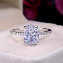 Load image into Gallery viewer, Huitan Bridal Ring Simple Minimalist Wedding Engagement Ring - sparkle-resell
