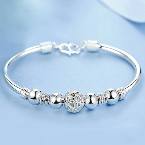 925 sterling silver Lucky Charm Bracelet - sparkle-resell