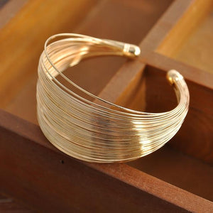 Multilayer Open Wide Style Cuff Bracelet - sparkle-resell