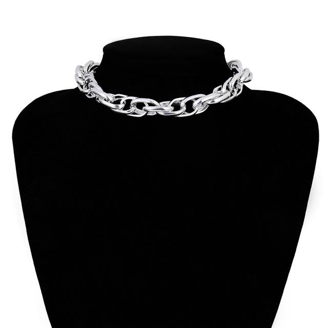 Punk Curb Cuban Choker Necklace - sparkle-resell