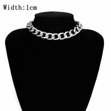 Load image into Gallery viewer, Punk Curb Cuban Choker Necklace - sparkle-resell
