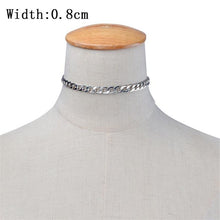 Load image into Gallery viewer, Punk Curb Cuban Choker Necklace - sparkle-resell
