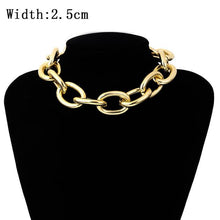 Load image into Gallery viewer, Punk Curb Cuban Choker Necklace - sparkle-resell
