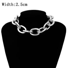 Load image into Gallery viewer, Punk Curb Cuban Choker Necklace - sparkle-resell
