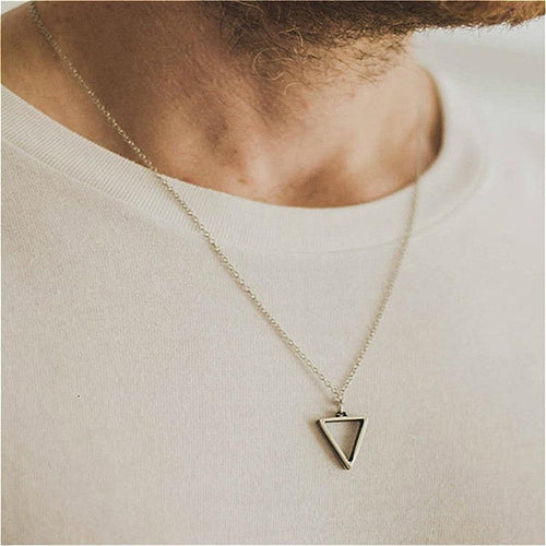 Simple Triangle Long Chain Necklace - sparkle-resell