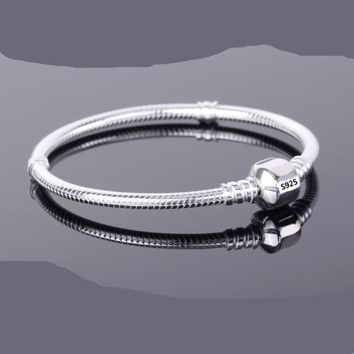 925 Sterling Silver Original Charm Bracelet - sparkle-resell