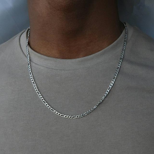Classic Figaro Chain Necklace For Men - sparkle-resell