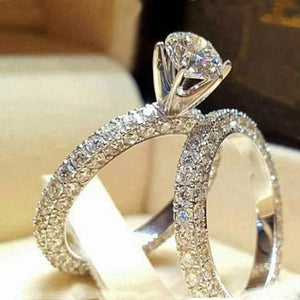 2Pcs Bridal Set Elegant Ring - sparkle-resell