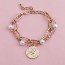 Load image into Gallery viewer, Pearl Coin Pendant Choker Necklace - sparkle-resell
