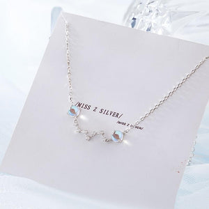 925 Sterling Silver Moonstone Star Sparkling Zircon Bracelet - sparkle-resell